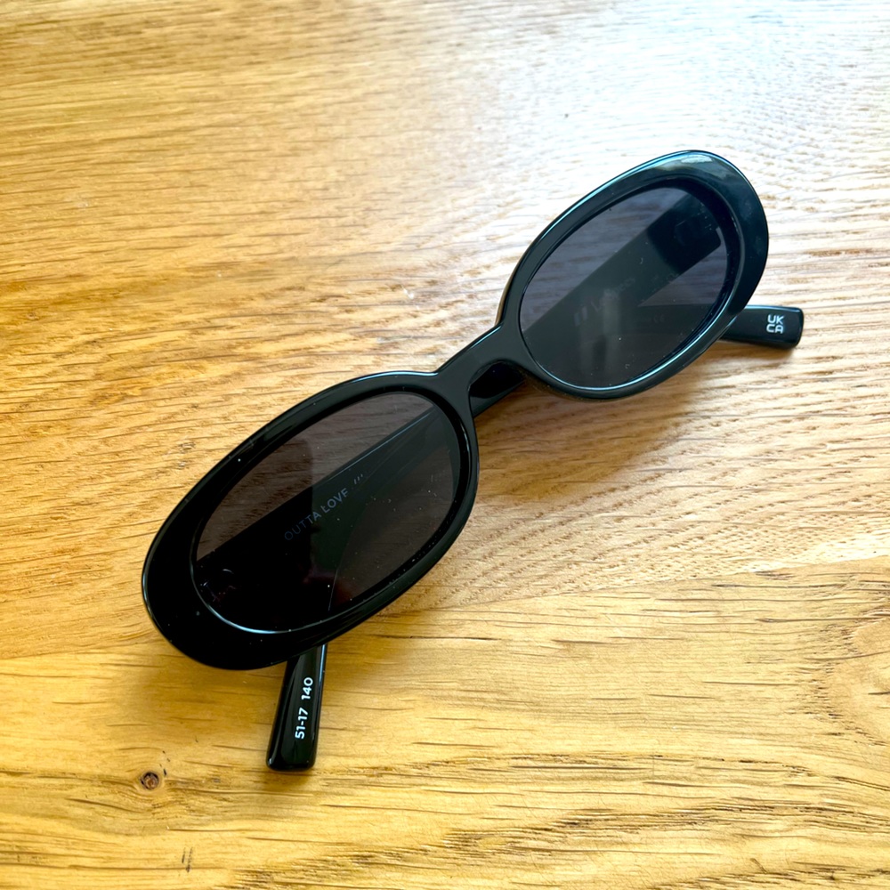 Le Specs Outta Love Black Sunglasses